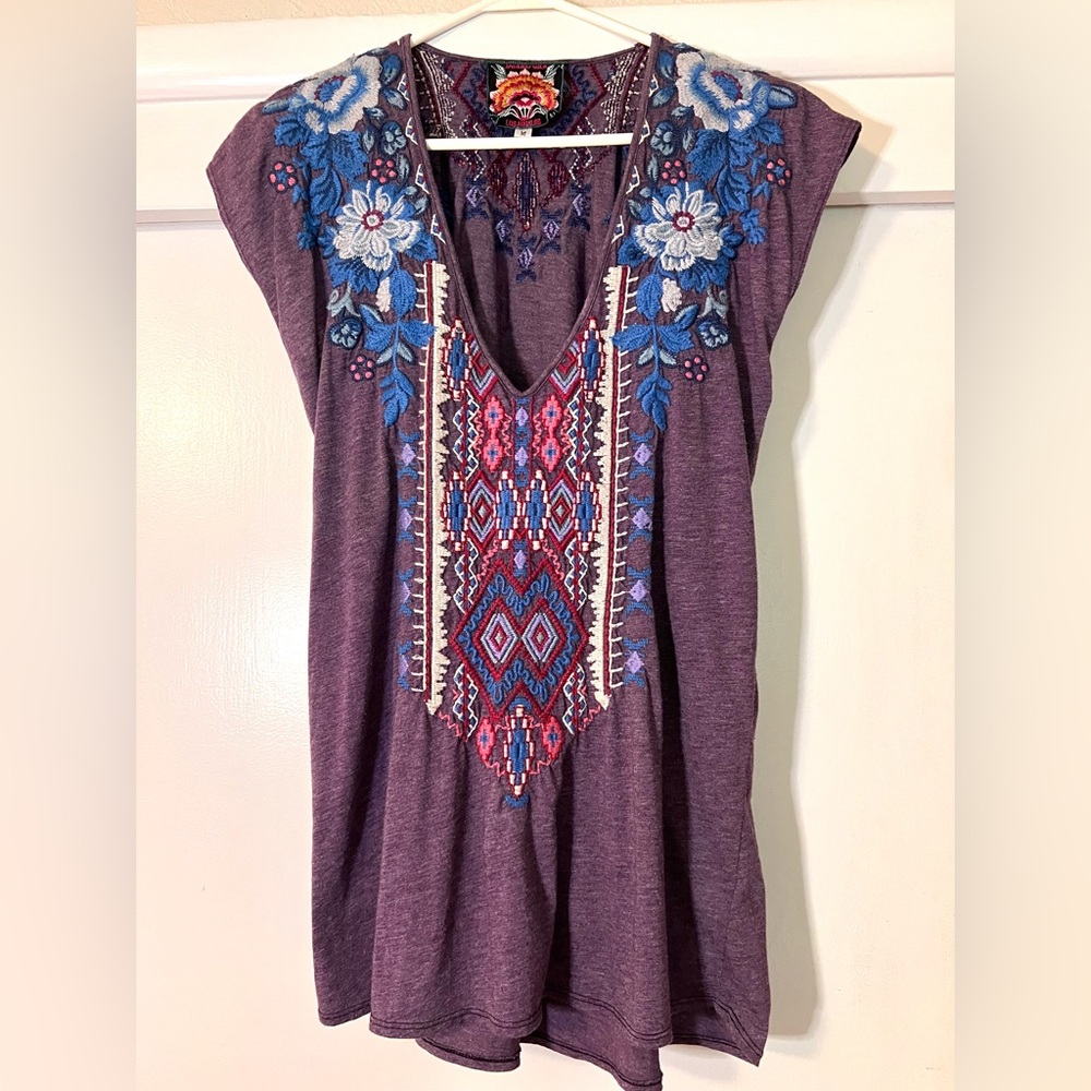 Johnny Was embroidered top